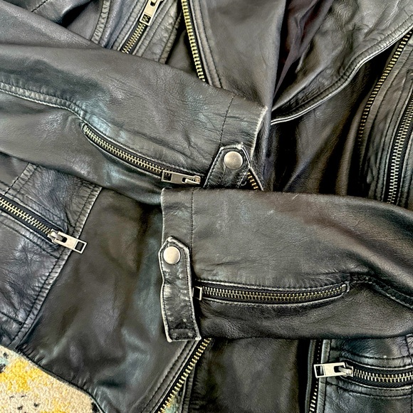 All saints leather jacket, women’s size 4 - Picture 2 of 5
